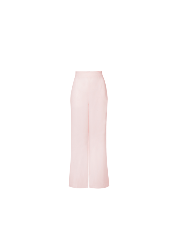 Jade Trouser in Pink Crepe - Image 3