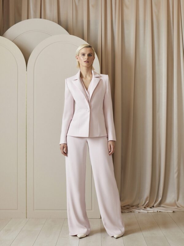 Jade Trouser in Pink Crepe