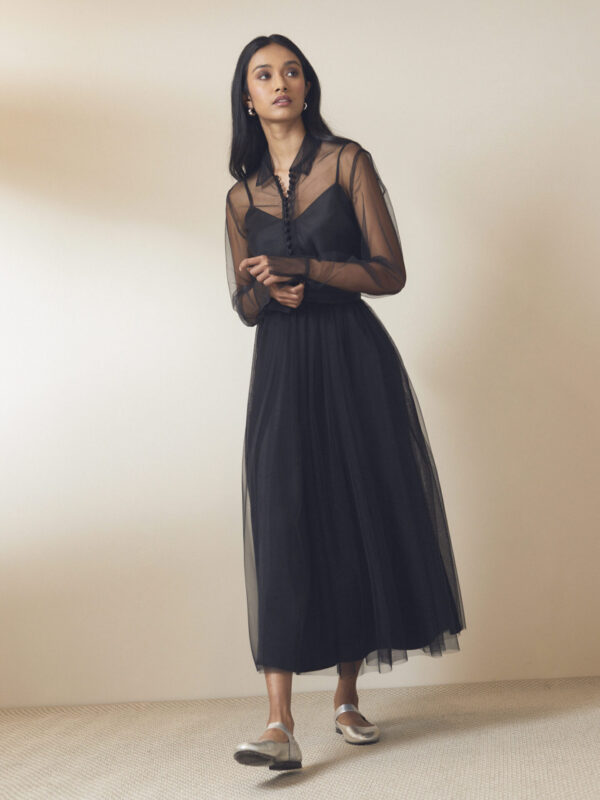 Poppy Black Tulle Skirt - Image 2