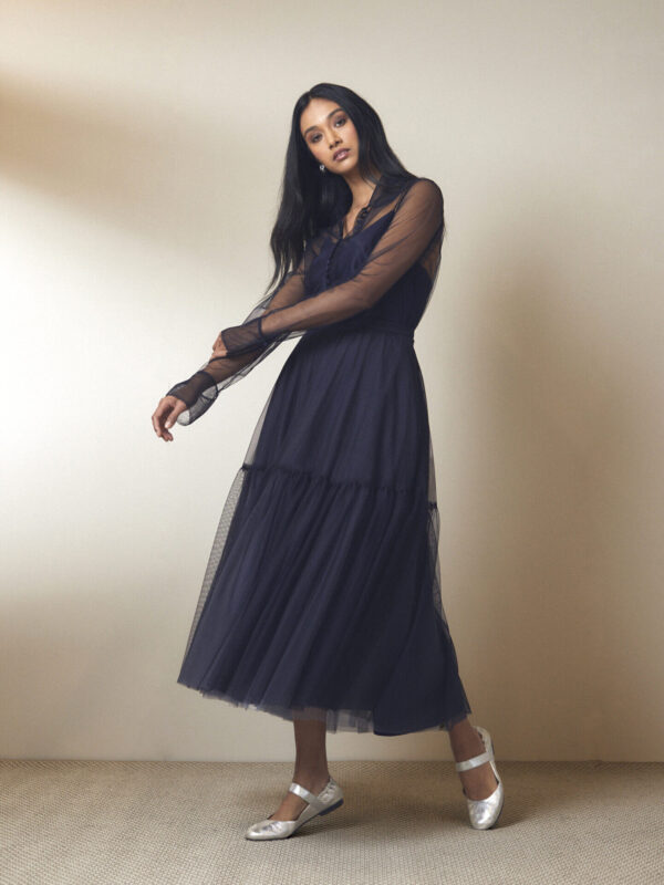 Luna Navy Tulle Skirt