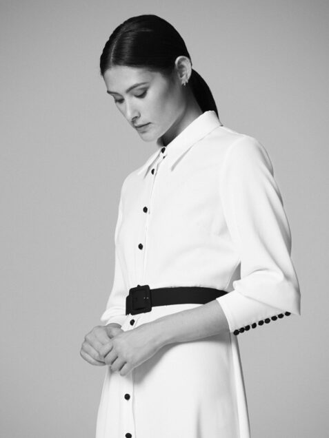 Charlotte Belt in Black Crepe