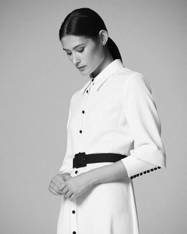 Charlotte Belt in Black Crepe