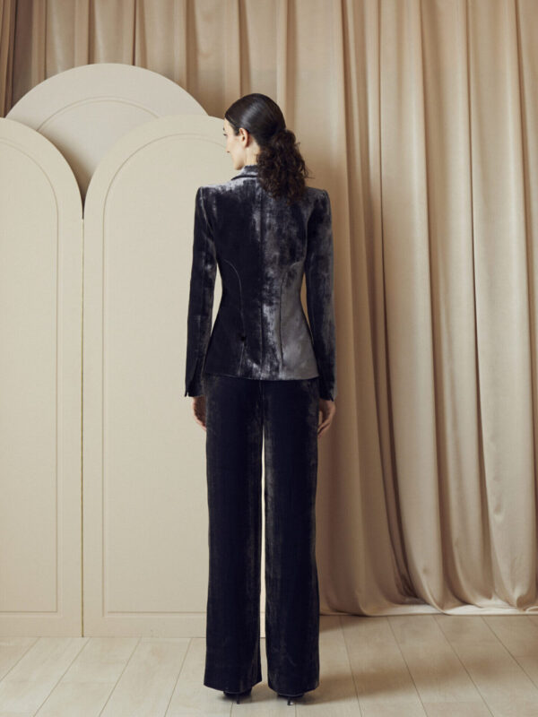 Jodie Velvet in Moon Grey - Image 4