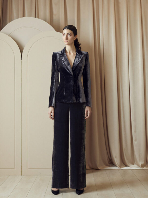 Jodie Velvet in Moon Grey - Image 2