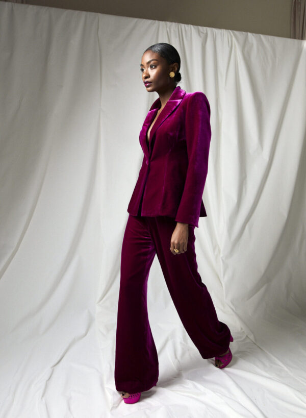 Jodie Magenta Velvet - Image 3