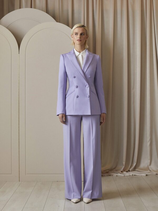 Test Jade Lilac Wool Trousers - UK 6, 8,10,12,14,16,18