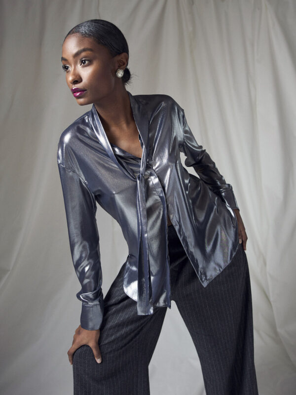 Jolene Blouse in Charcoal