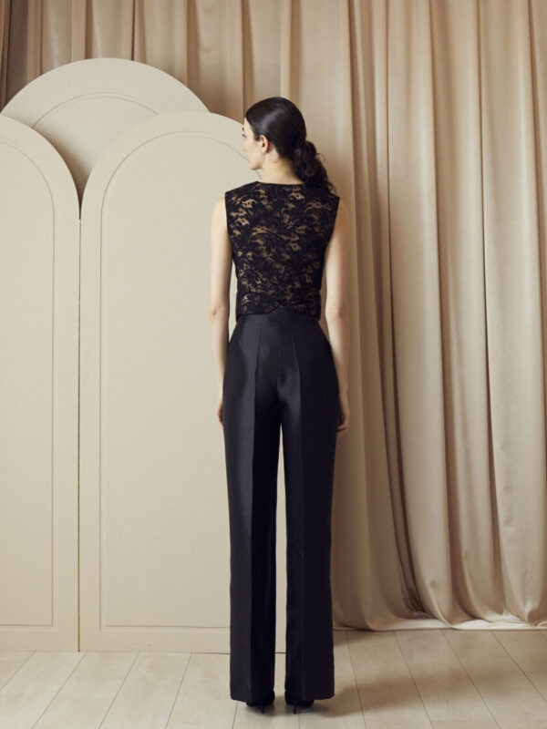 Josie Black Lace Waistcoat - Image 3