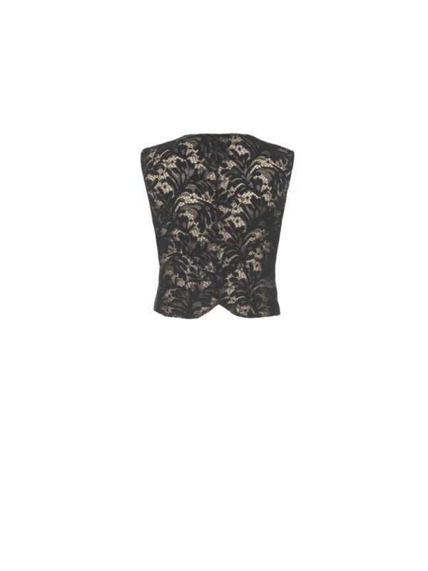 Josie Black Lace Waistcoat - Image 7