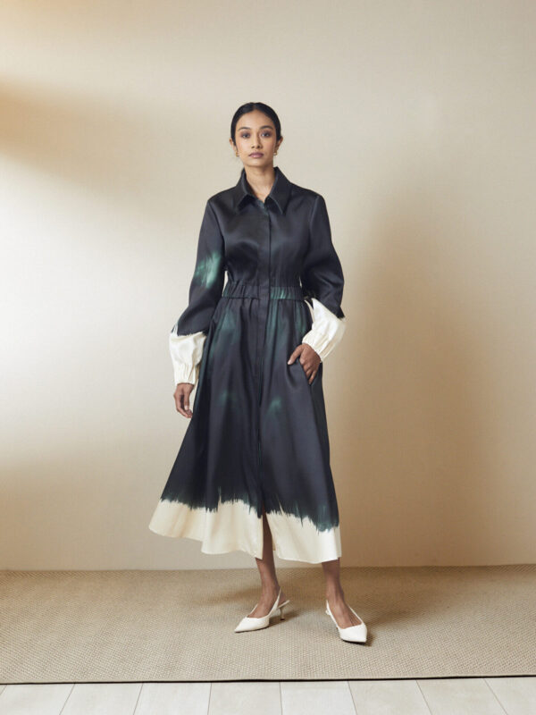 Juneau Green Mikado dress - Image 5
