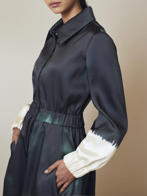 Juneau Green Mikado dress - Image 2