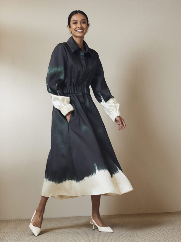 Juneau Green Mikado dress - Image 8