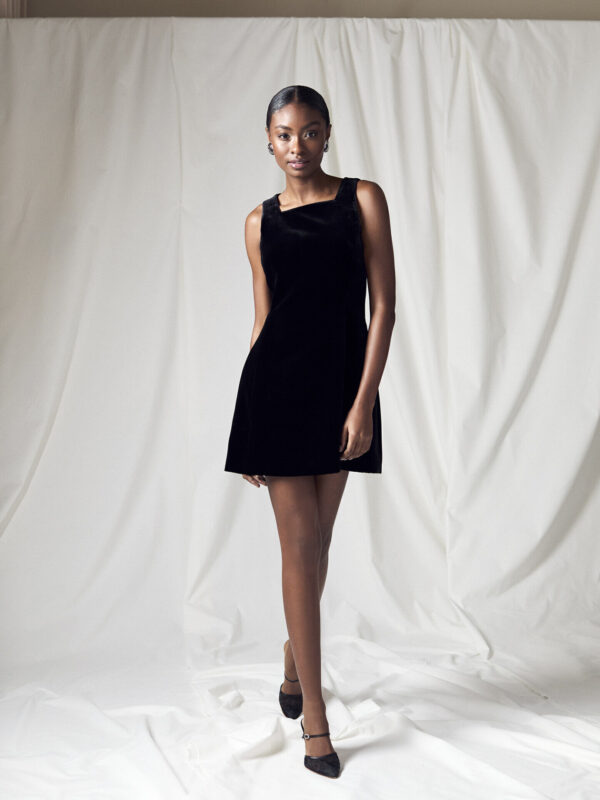 Ruby Black Silk Velvet
