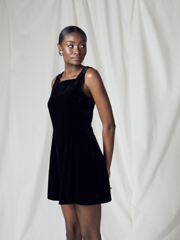 Ruby Black Silk Velvet - Image 4