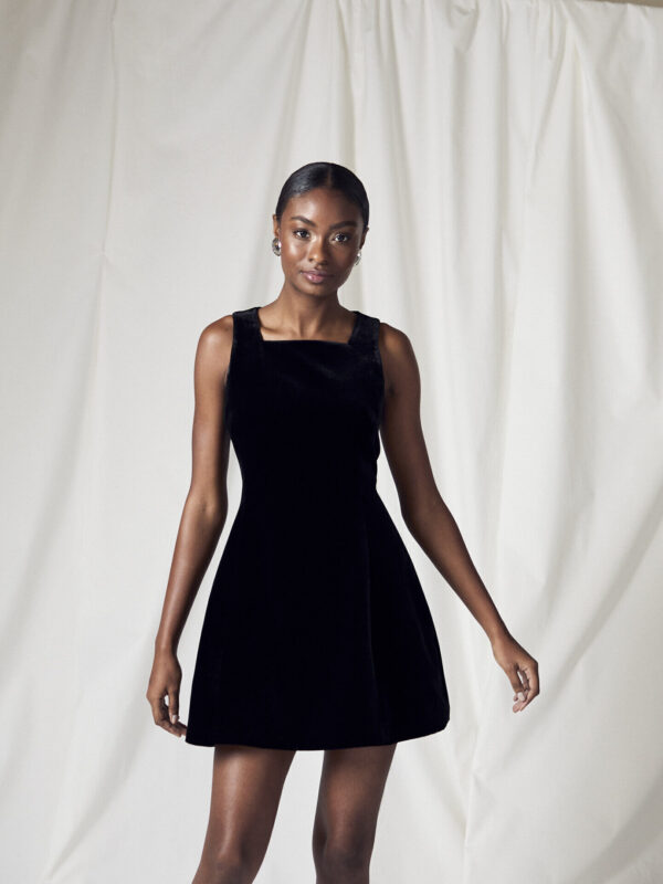 Ruby Black Silk Velvet - Image 3