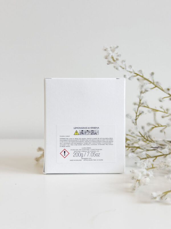 Lemongrass & Verbena Single Wick Candle - Image 3